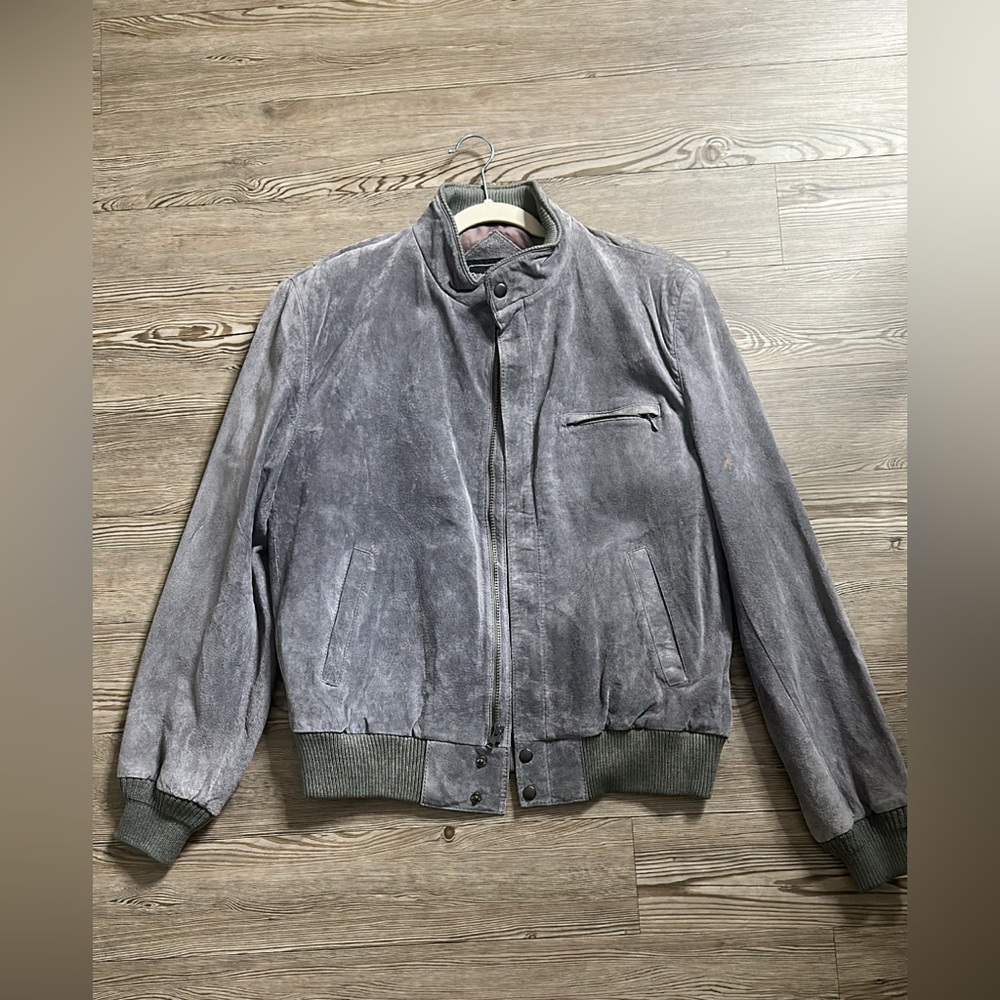 Peter England, Gray Bomber Jacket. Gem